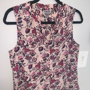 Flowered button down blouse